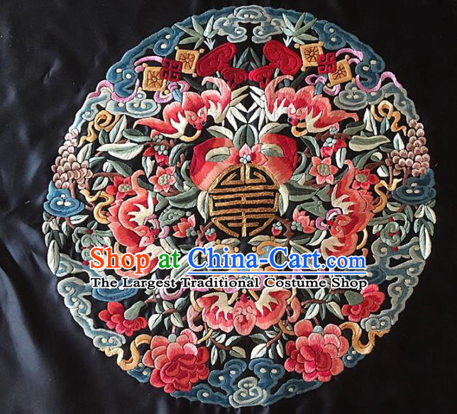 Asian Chinese Traditional Embroidered Silk Patches Handmade Embroidery Craft