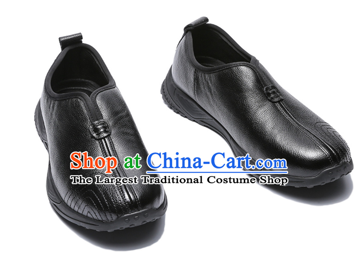 Chinese Classical Warrior Black Shoes Boots for Men