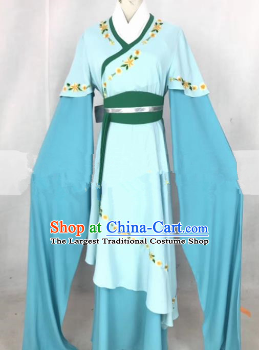 Professional Chinese Traditional Beijing Opera Actress Blue Dress Ancient Nobility Lady Costumes for Women