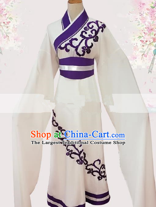 Professional Chinese Traditional Beijing Opera Young Lady White Dress Ancient Court Princess Costume for Women