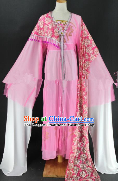 Chinese Traditional Peking Opera Diva Cui Yingying Pink Dress Ancient Rich Lady Costume for Women