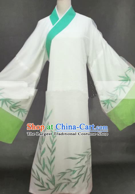 Professional Chinese Traditional Beijing Opera Butterfly Lovers Niche White Clothing Ancient Scholar Costume for Men