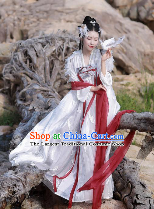 Asian Chinese Tang Dynasty Princess Hanfu Dress Traditional Ancient Myth Goddess Costumes for Women