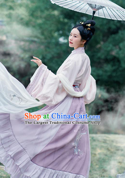 Asian Chinese Jin Dynasty Palace Lady Hanfu Dress Traditional Ancient Imperial Concubine Goddess Costumes for Women