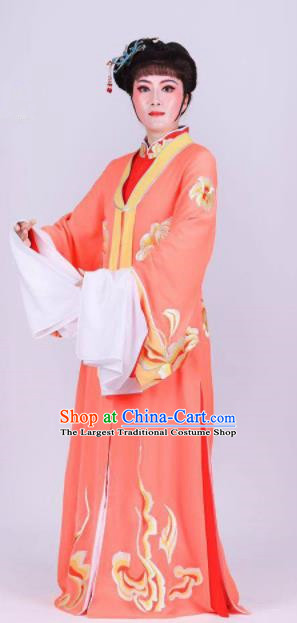 Chinese Traditional Peking Opera Actress Wang Xifeng Orange Dress Ancient Empress Costume for Women