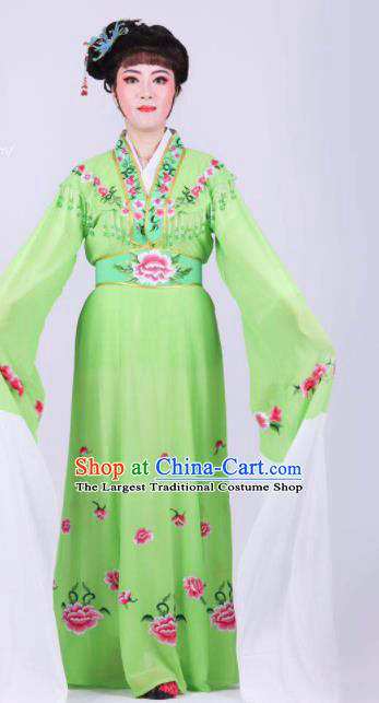 Chinese Traditional Peking Opera Actress Rich Lady Green Dress Ancient Royal Princess Costume for Women