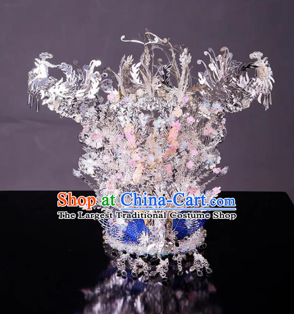 Chinese Ancient Bride Hair Crown Hairpins Traditional Hanfu Court Princess Hair Accessories for Women