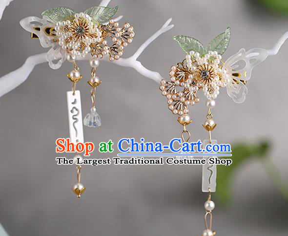 Chinese Ancient Ming Dynasty Princess Pine Hair Claws Hairpins Traditional Hanfu Court Hair Accessories for Women