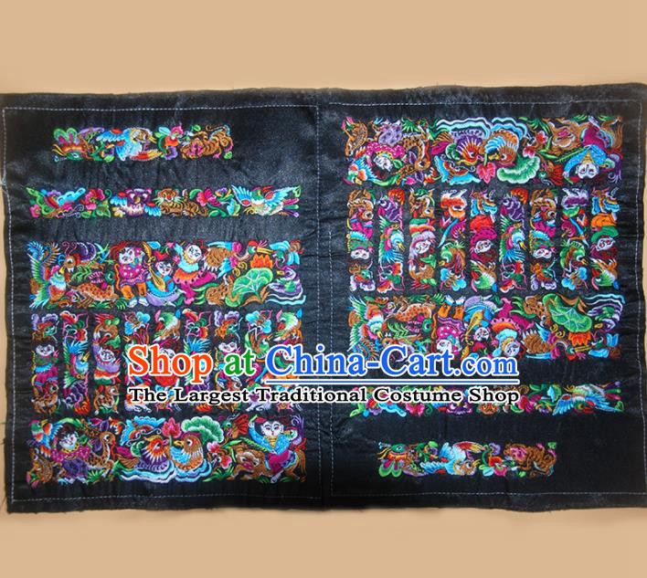 Chinese Traditional Embroidered Mandarin Duck Applique National Dress Patch Embroidery Cloth Accessories
