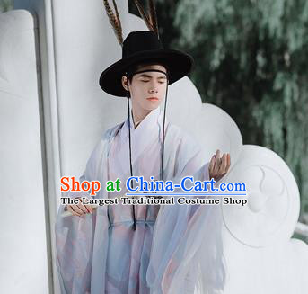 Traditional Chinese Ming Dynasty Nobility Childe Hanfu Clothing Ancient Taoist Priest Historical Costumes for Men