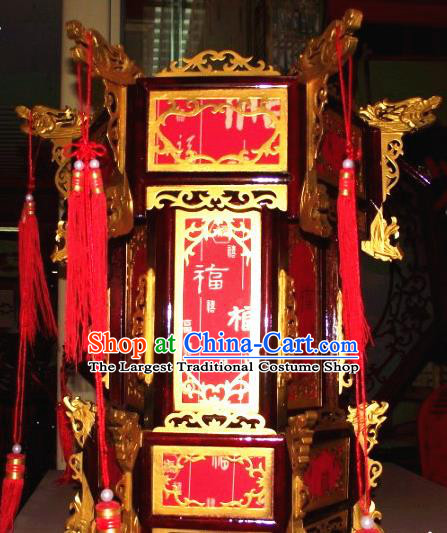 Chinese Traditional Handmade Wood Palace Lantern Asian New Year Lantern Ancient Ceiling Lamp