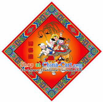 Chinese New Year Sticker Decoration Paper Picture Supplies China Traditional Spring Festival Pray Items