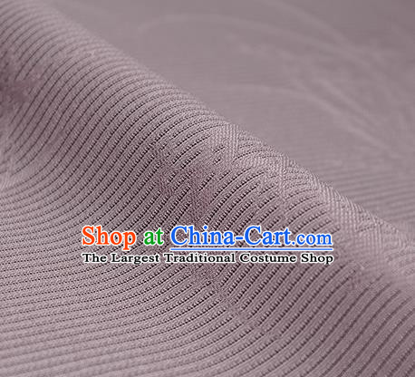Traditional Chinese Classical Orchid Pattern Light Purple Silk Fabric Ancient Hanfu Dress Silk Cloth