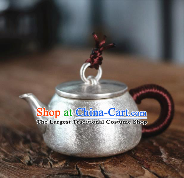 Traditional Chinese Handmade Kung Fu Teapot Silver Tea Kettle