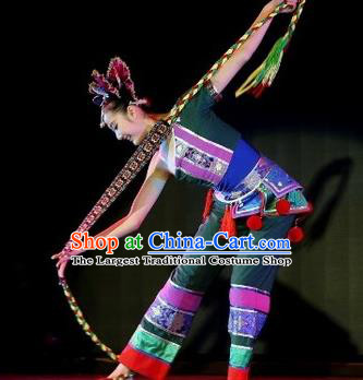 Chinese Traditional Folk Dance Drum Dance Outfits Yangko Group Dance Costume for Women