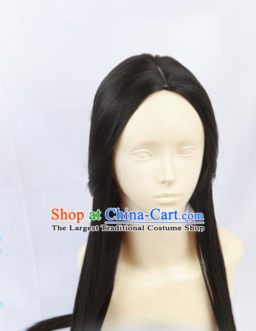 Chinese Traditional Cosplay Imperial Concubine Hair Wigs Ancient Female Swordsman Wig Sheath Hair Accessories for Women