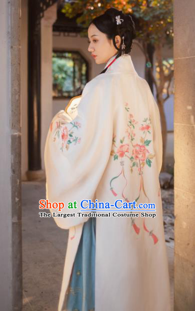 Traditional Chinese Ming Dynasty Embroidered Dress Ancient Hanfu Nobility Lady Replica Costumes for Women