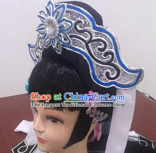 Chinese Beijing Opera Headgear Traditional Peking Opera Taoist Nun Wig Sheath and Hair Accessories for Women