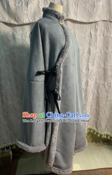 Chinese Ancient Nobility Lady Grey Coat Traditional Ming Dynasty Princess Costume for Women