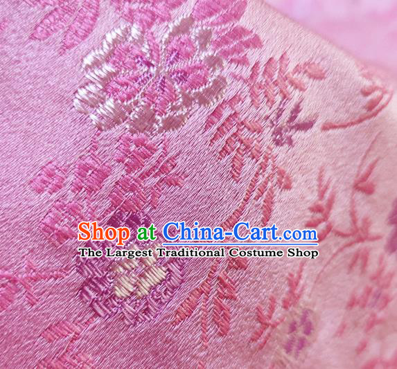 Asian Chinese Traditional Pattern Design Pink Brocade Cheongsam Fabric Silk Material