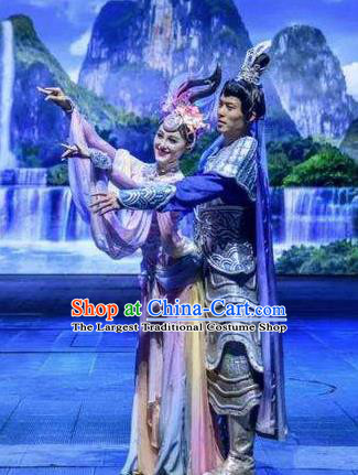 Chinese The Romantic Show of Guilin Stage Show Dance Armor Costumes for Women for Men