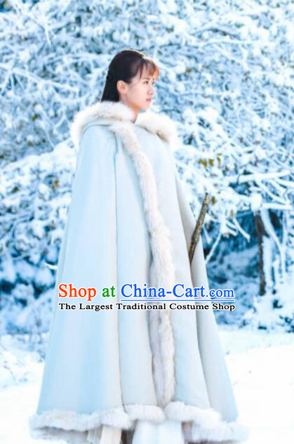 Ancient Chinese Drama Female Swordsman Mo Shanshan Cloak Ever Night Traditional Tang Dynasty Maidservant Costumes for Women