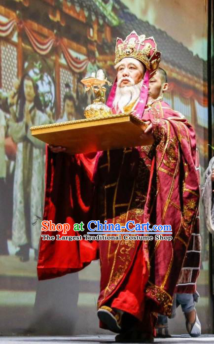 Chinese Dharma Legends in Famen Temple Ancient Tang Dynasty Monk Buddhist Abbot Stage Performance Costume for Men