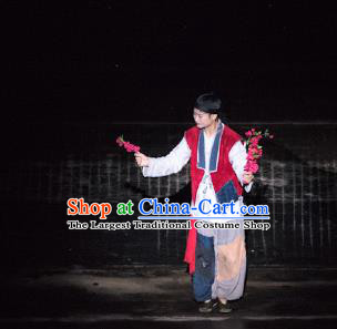 Chinese Dreaming In Hometown Wuyuan Civilian Stage Performance Dance Costume for Men
