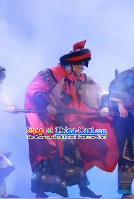 Chinese Jin Show Dan Zhai Miao Nationality Dance Clothing Stage Performance Costume for Men