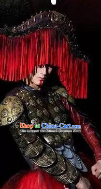 Chinese Xijiang Grand Ceremony Miao Nationality General Clothing Stage Performance Dance Costume for Men