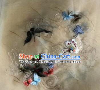 Chinese Traditional Suzhou Embroidery Butterfly Cloth Accessories Embroidered Patches Embroidering Craft