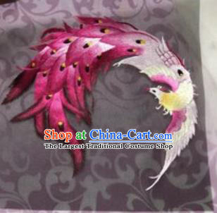 Chinese Traditional Suzhou Embroidery Phoenix Cloth Accessories Embroidered Patches Embroidering Craft