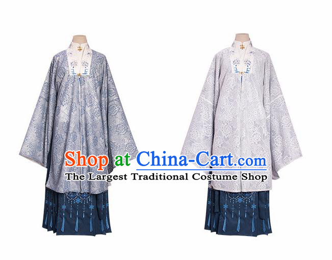 Traditional Chinese Ming Dynasty Imperial Concubine Replica Costumes Ancient Nobility Dowager Embroidered Hanfu Dress for Women