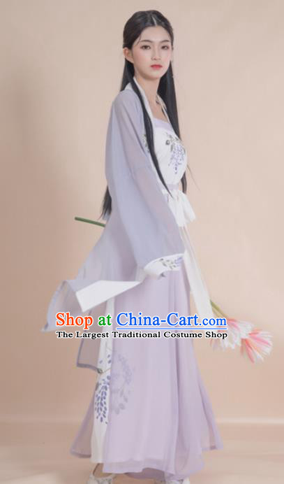 Traditional Chinese Song Dynasty Female Civilian Replica Costumes Ancient Young Lady Hanfu Dress for Women