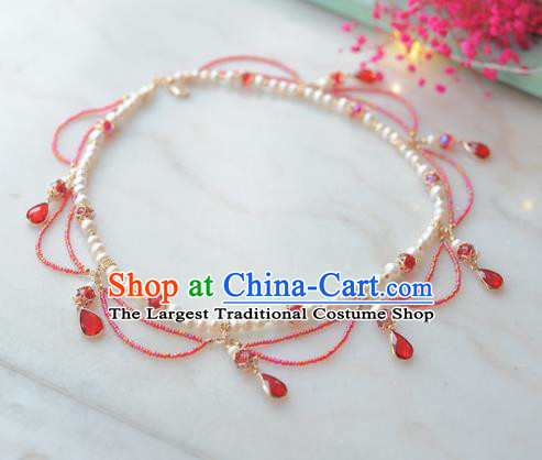 Traditional Chinese Hanfu Necklace Ancient Princess Jewelry Accessories for Women