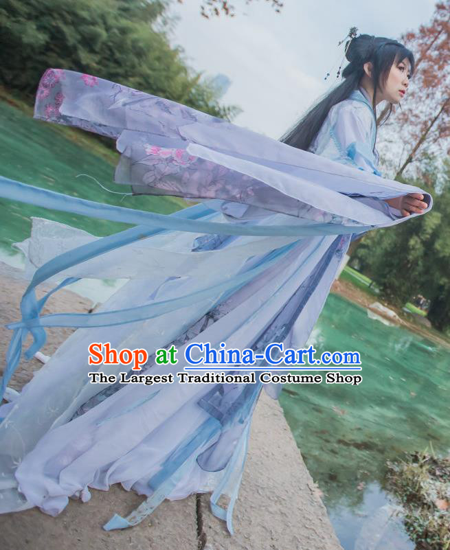 Chinese Cosplay Tang Dynasty Princess Dress Ancient Female Swordsman Knight Costume for Women