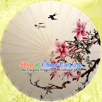 Chinese Handmade Ink Painting Swallow Oil Paper Umbrella Traditional Decoration Umbrellas