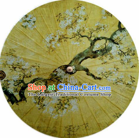 Japanese Handmade Printing Yellow Oil Paper Umbrella Traditional Decoration Umbrellas
