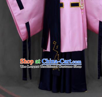 Customize Chinese Traditional Cosplay Taoist Priest Pink Costumes Ancient Swordsman Clothing for Men