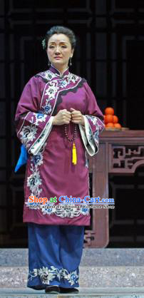 Shi Niang Chinese Classical Dance Old Lady Dress Stage Performance Dance Costume and Headpiece for Women