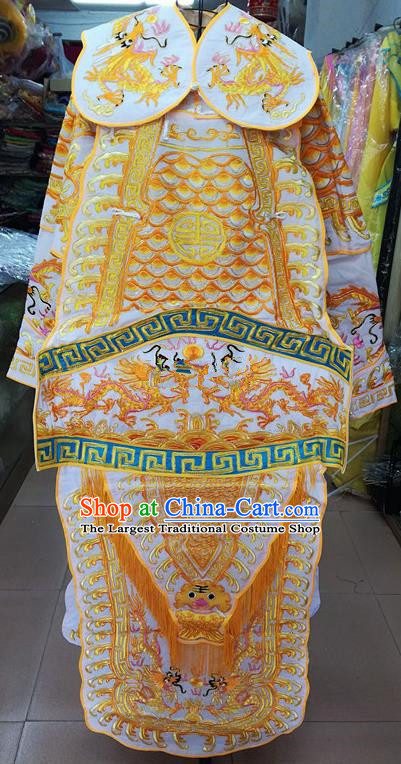 Chinese Traditional Beijing Opera General Golden Costume Peking Opera Military Officer Robe for Adults