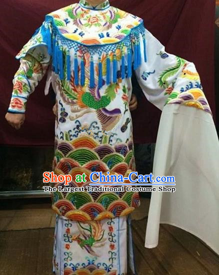 Chinese Traditional Beijing Opera Queen White Water Sleeve Dress Peking Opera Actress Costume for Adults