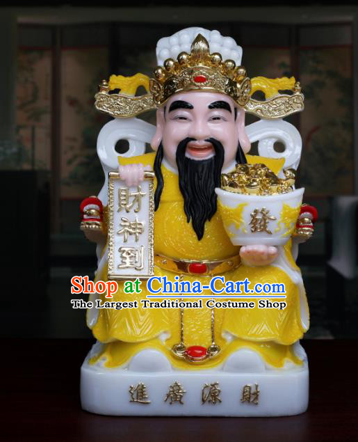 Chinese Traditional Religious Supplies Feng Shui Yellow Clothing Taoism Wealth God Decoration