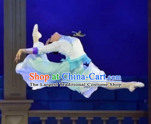 Traditional Chinese Folk Dance Costume China Fan Dance White Clothing for Women