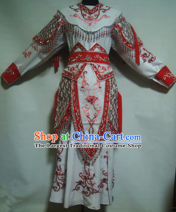 Traditional Chinese Beijing Opera Blues Costume Ancient Female Warrior Red Dress for Women