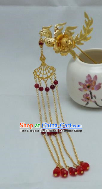 Chinese Ancient Qing Dynasty Queen Hair Accessories Traditional Palace Phoenix Hairpins for Women