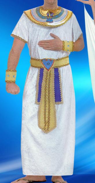 Traditional Egypt Presbyter Costume Ancient Egypt Pharaoh White Clothing for Men
