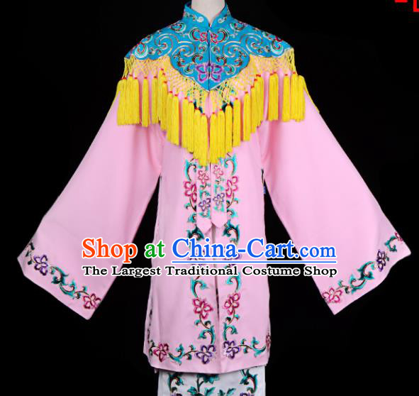 Professional Chinese Traditional Beijing Opera Costume Ancient Princess Embroidered Pink Dress for Adults