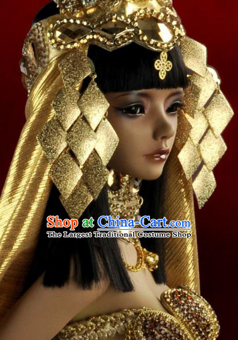 Traditional Egyptian Hair Accessories Ancient Egypt Queen Golden Hat Hair Crown for Women