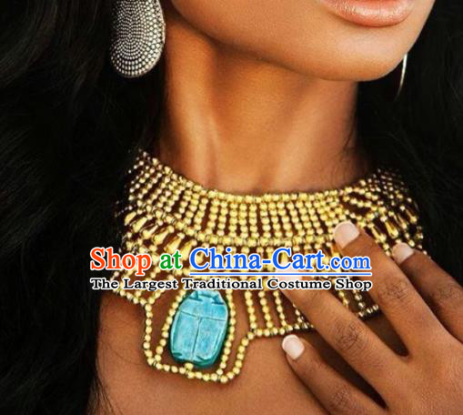 Traditional Egyptian Jewelry Accessories Ancient Egypt Queen Golden Necklace for Women